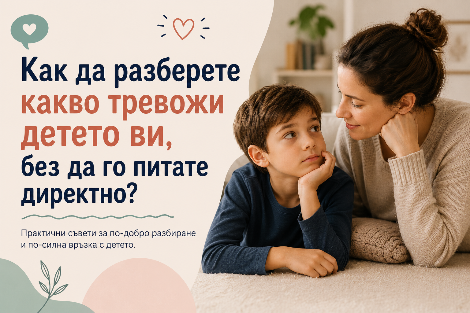 Как да разберете какво тревожи детето ви, без да го питате директно?