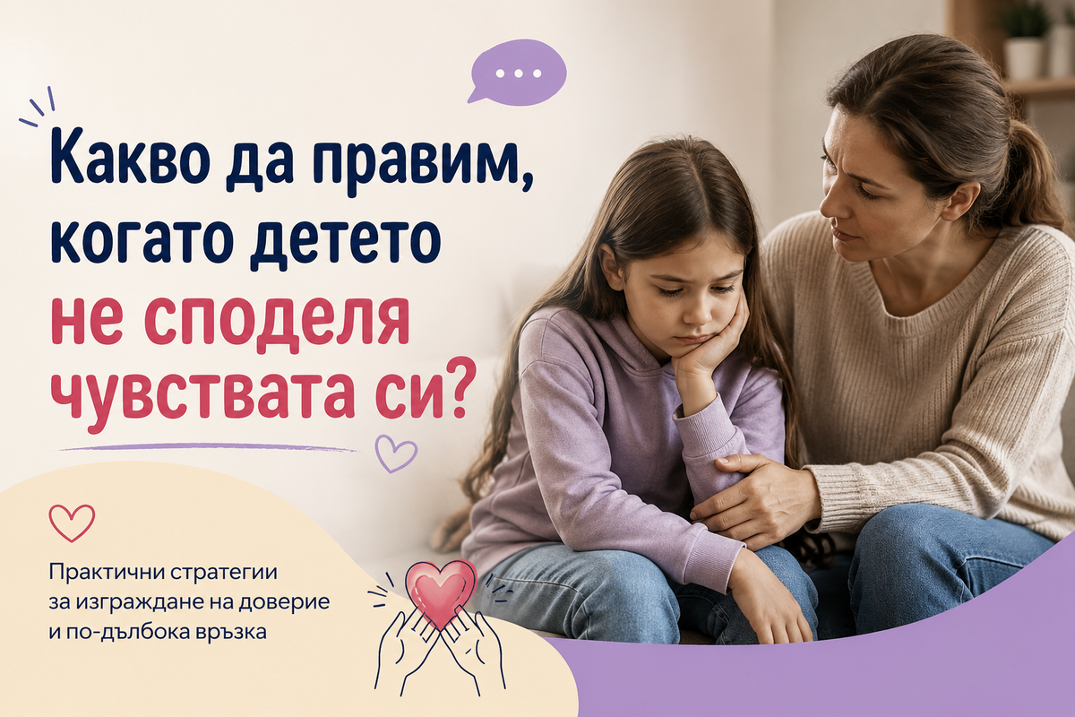 Какво да правим, когато детето не споделя чувствата си?