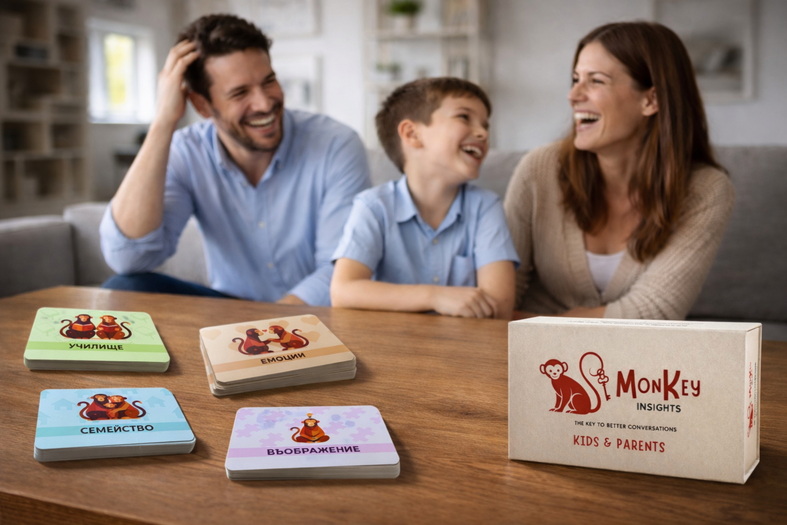 Monkey Insights карти за разговор между родители и деца